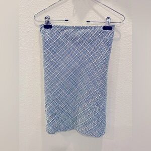 White/light blue-tweed,  A-line skirt ( lined) size 10